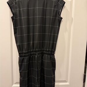 Albion Black Grid Midi Dress